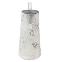 Clayre & Eef Decorative Watering Can 16x12x22 cm Grey White Metal Flowers Flower market