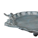 Clayre & Eef Bac à nourriture pour oiseaux 37x29x5 cm Bleu Fer