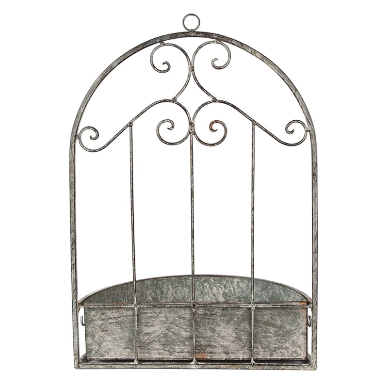Clayre & Eef Pflanzenhalter 36x18x52 cm Grau Eisen