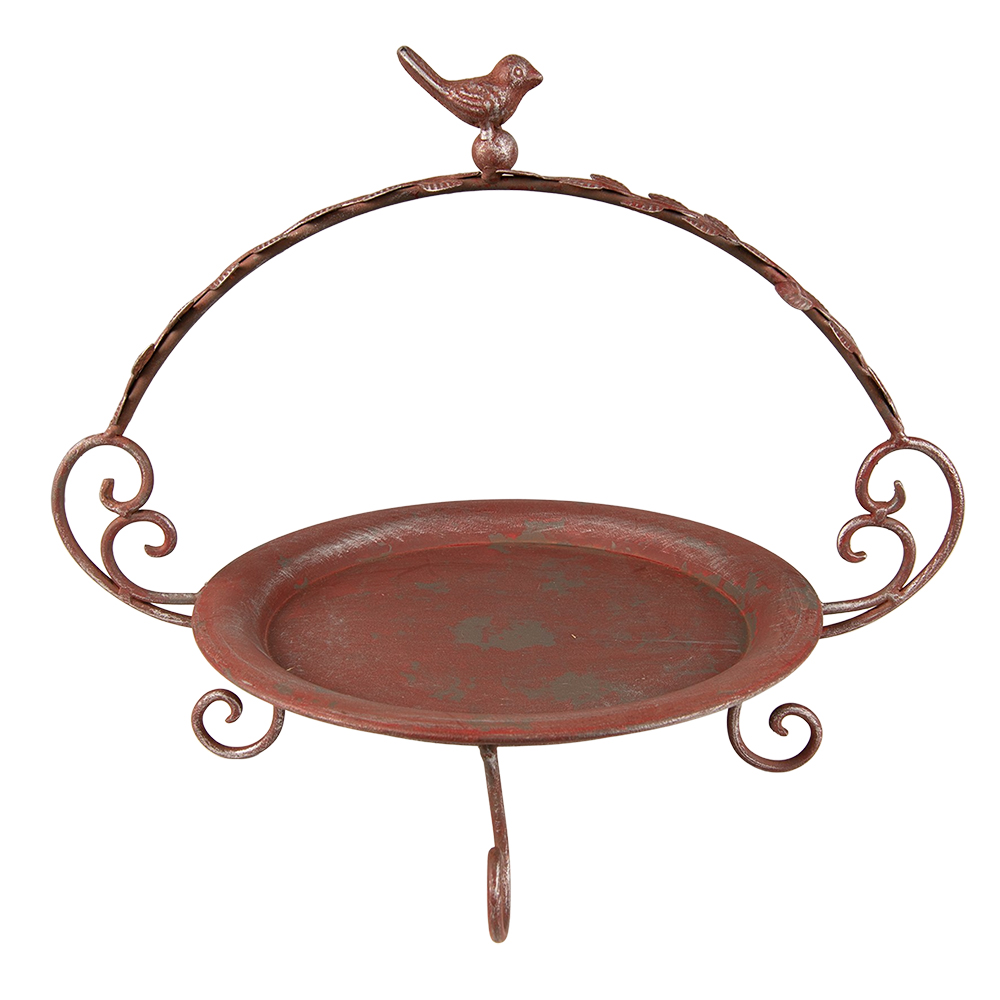 Clayre&Eef Planthouder etagère 35x27x30 cm Rood IJzer afbeelding