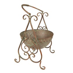 Clayre & Eef Pflanzenhalter 26x27x49 cm Grün Eisen