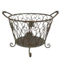 Clayre & Eef Storage Basket Set of 2 Ø 41 cm Green Brown Iron