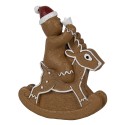 Clayre & Eef Christmas Decoration Gingerbread man 11x5x12 cm Brown Plastic