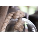 Clayre & Eef Cloche Ø 17x28 cm Transparent Wood Glass Round