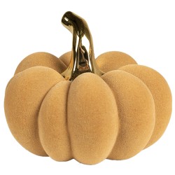 Clayre & Eef Decorazione Zucca Ø 15x12 cm Giallo Ceramica