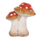 Clayre & Eef Decoration Mushroom 14x11x17 cm Red White Ceramic