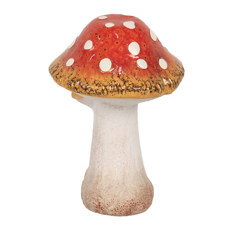 Clayre & Eef Decoration Mushroom 14x11x17 cm Red White Ceramic