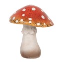Clayre & Eef Decorazione Fungo 18x17x21 cm Rosso Bianco Ceramica