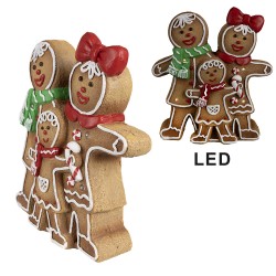 Clayre & Eef Christmas Decoration with LED Lighting 31x10x35 cm Brown Plastic