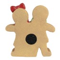 Clayre & Eef Décoration de Noël avec lumières LED Bonhomme en pain d‘épice 31x10x35 cm Marron Plastique