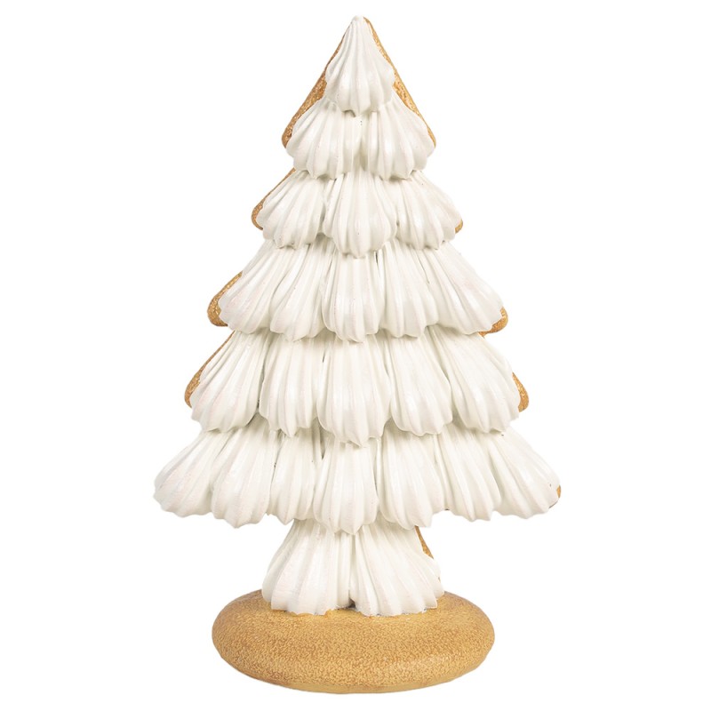 Clayre & Eef Weihnachtsdekoration Weihnachtsbaum 17x11x26 cm Beige Kunststoff