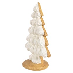 Clayre & Eef Décoration de Noël Sapin de Noël 17x11x26 cm Beige Plastique