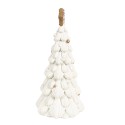 Clayre & Eef Christmas Decoration Christmas Tree Ø 13x26 cm White Polyresin