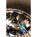 Clayre & Eef Pomello Ø 4 cm Blu Ceramica Rotondo Fiore