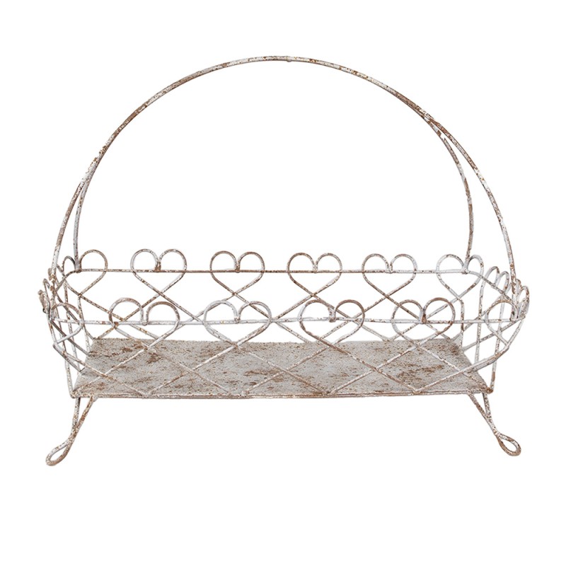 Clayre & Eef Etagere 50x24x41 cm Weiß Braun Eisen