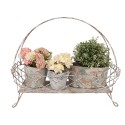 Clayre & Eef Etagere 50x24x41 cm Weiß Braun Eisen