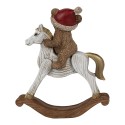 Clayre & Eef Statuetta decorativa Cavallo a dondolo 14 cm Marrone Poliresina Orso
