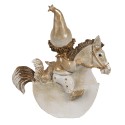 Clayre & Eef Decoratie Beeld Kabouter 11 cm Beige Kunststof