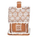 Clayre & Eef Gingerbread house with LED 18 cm Brown Polyresin