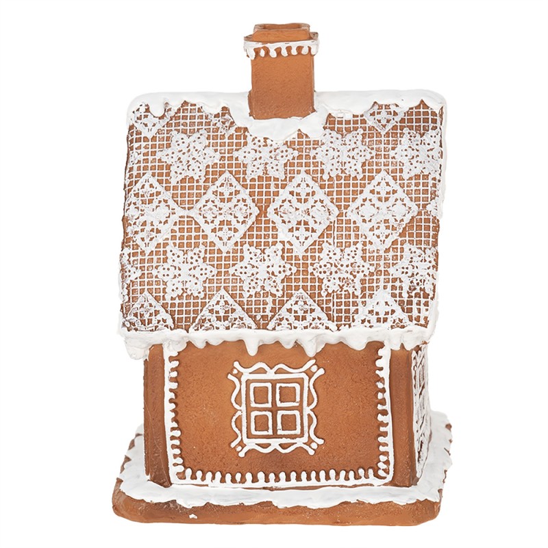 Clayre & Eef Gingerbread house with LED 18 cm Brown Polyresin