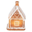 Clayre & Eef Gingerbread house with LED 18 cm Brown Polyresin