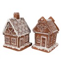 Clayre & Eef Gingerbread house with LED 18 cm Brown Polyresin