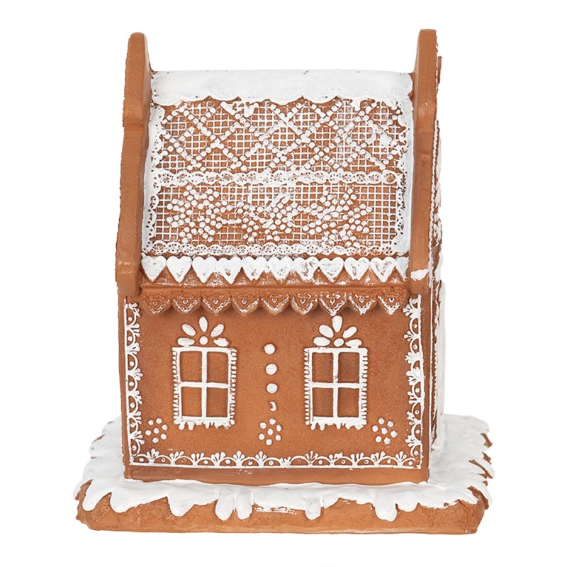 Clayre & Eef Gingerbread house with LED 17 cm Brown Polyresin