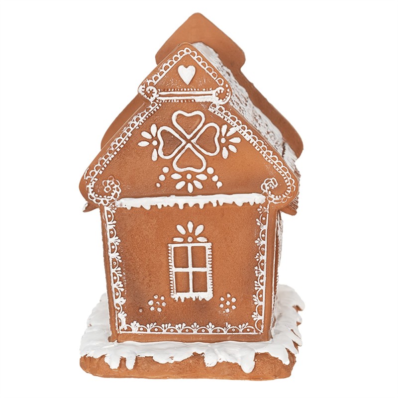 Clayre & Eef Gingerbread house with LED 17 cm Brown Polyresin