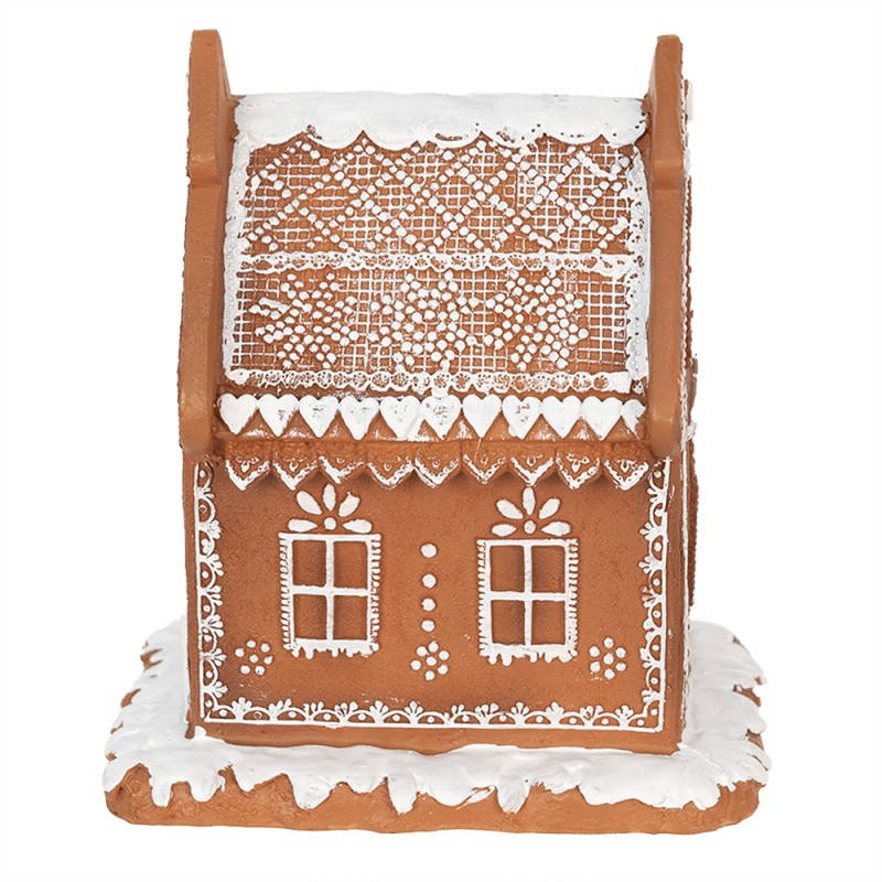 Clayre & Eef Gingerbread house with LED 17 cm Brown Polyresin