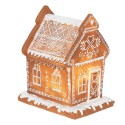 Clayre & Eef Gingerbread house with LED 17 cm Brown Polyresin
