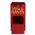 Clayre & Eef Kerstdecoratie Brievenbus 33x26x67 cm Rood IJzer LETTERS TO SANTA