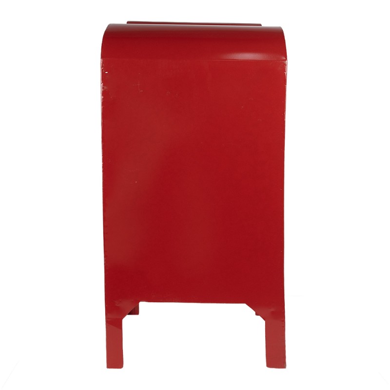 Clayre & Eef Kerstdecoratie Brievenbus 33x26x67 cm Rood IJzer LETTERS TO SANTA