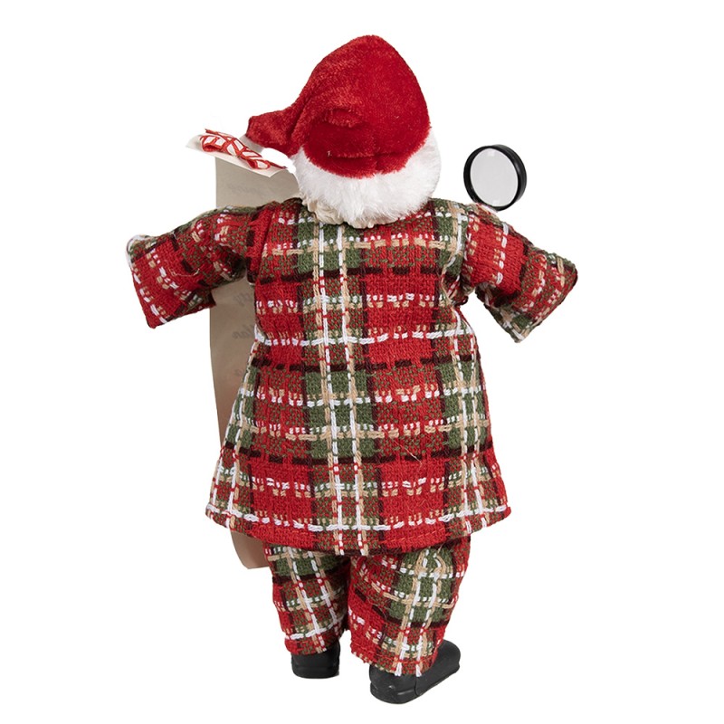 Clayre & Eef Christmas Decoration Figurine Santa Claus 27 cm Red Textile