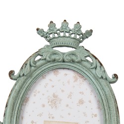Clayre & Eef Photo Frame  9x13 cm Green Iron Glass