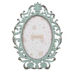 Clayre & Eef Photo Frame 9x13 cm Green Metal