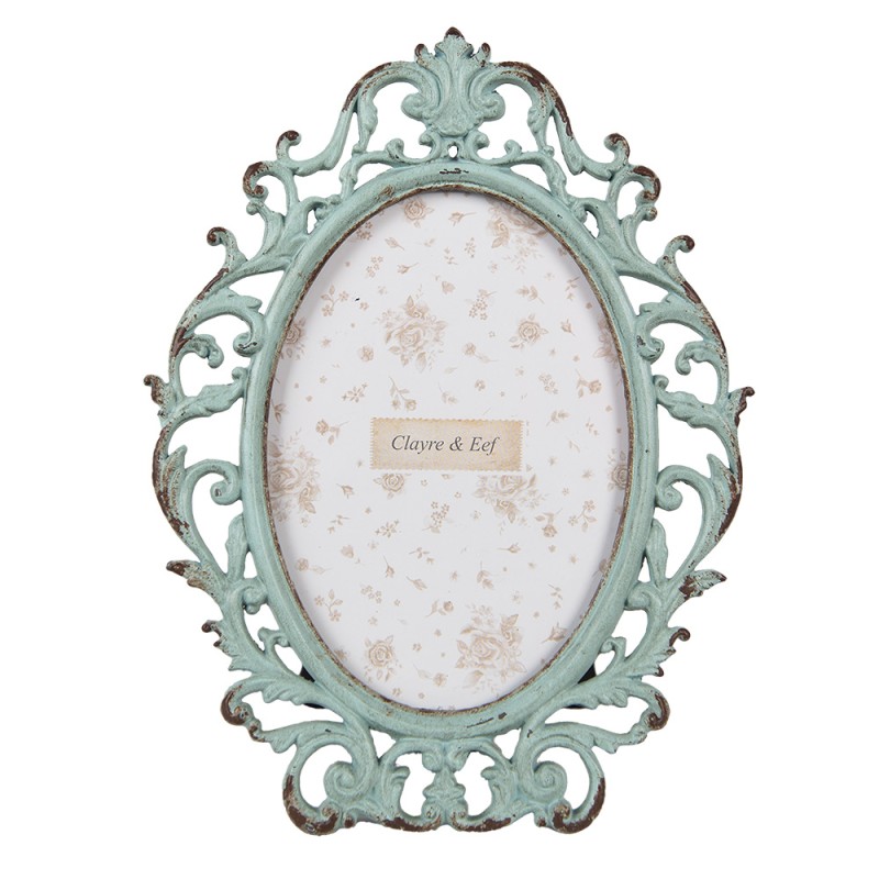 Clayre & Eef Photo Frame 9x13 cm Green Metal