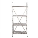 Clayre & Eef Scaffale da parete 76x47x177 cm Bianco Marrone  Ferro