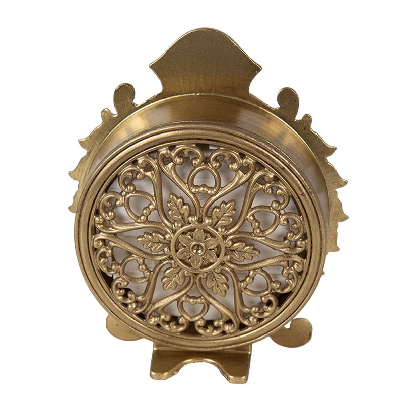 Clayre & Eef Orologio da tavolo 10 cm Color oro Ferro Vetro