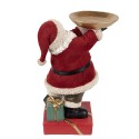 Clayre & Eef Kerstdecoratie Beeld Kerstman 26 cm Rood Polyresin