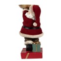 Clayre & Eef Kerstdecoratie Beeld Kerstman 26 cm Rood Polyresin