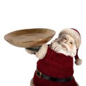 Clayre & Eef Kerstdecoratie Beeld Kerstman 26 cm Rood Polyresin