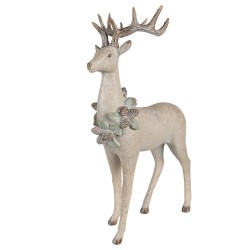 Clayre & Eef Statuetta decorativa Cervo 32x14x49 cm Marrone Plastica