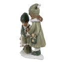 Clayre & Eef Decorative Figurine Children 10x5x13 cm Green Polyresin