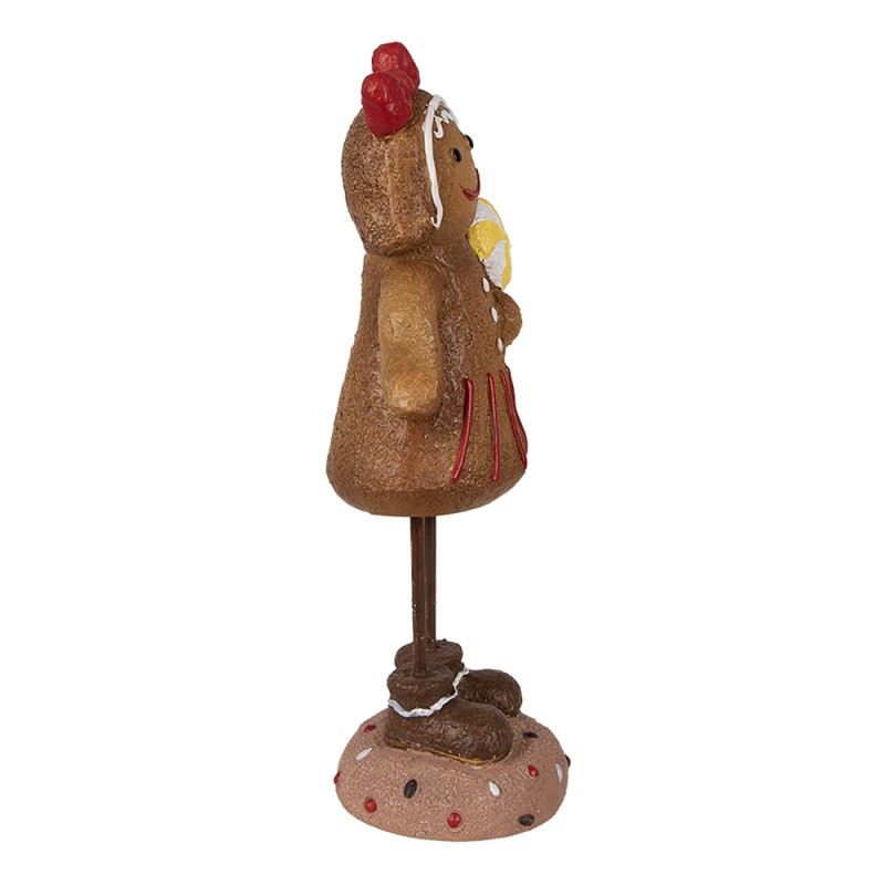 Clayre & Eef Christmas Decoration Figurine Gingerbread man 23 cm Brown Plastic