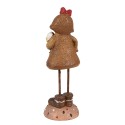 Clayre & Eef Kerstdecoratie Beeld Gingerbread man 18 cm Bruin Kunststof
