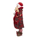Clayre & Eef Kerstdecoratie Beeld Kerstman 50 cm Rood Kunststof