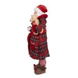 Clayre & Eef Kerstdecoratie Beeld Kerstman 50 cm Rood Kunststof