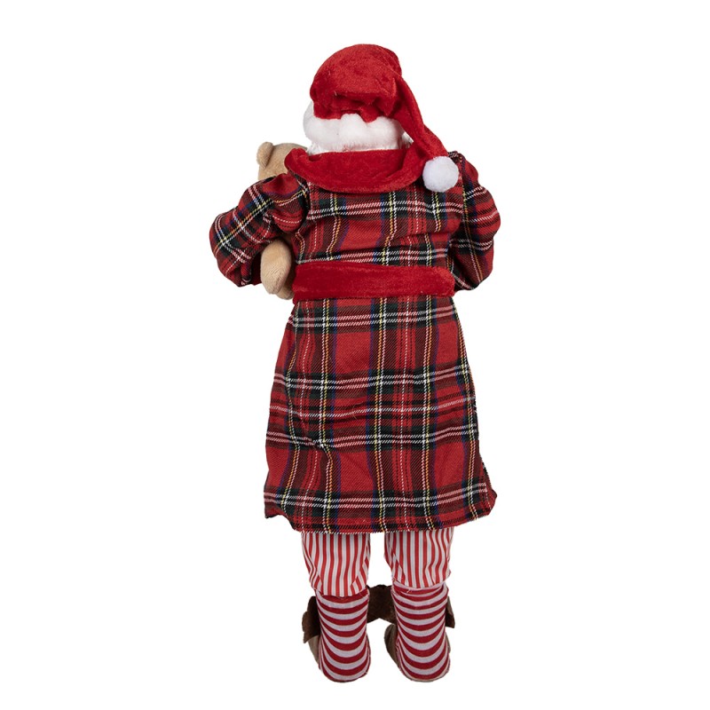 Clayre & Eef Kerstdecoratie Beeld Kerstman 50 cm Rood Kunststof