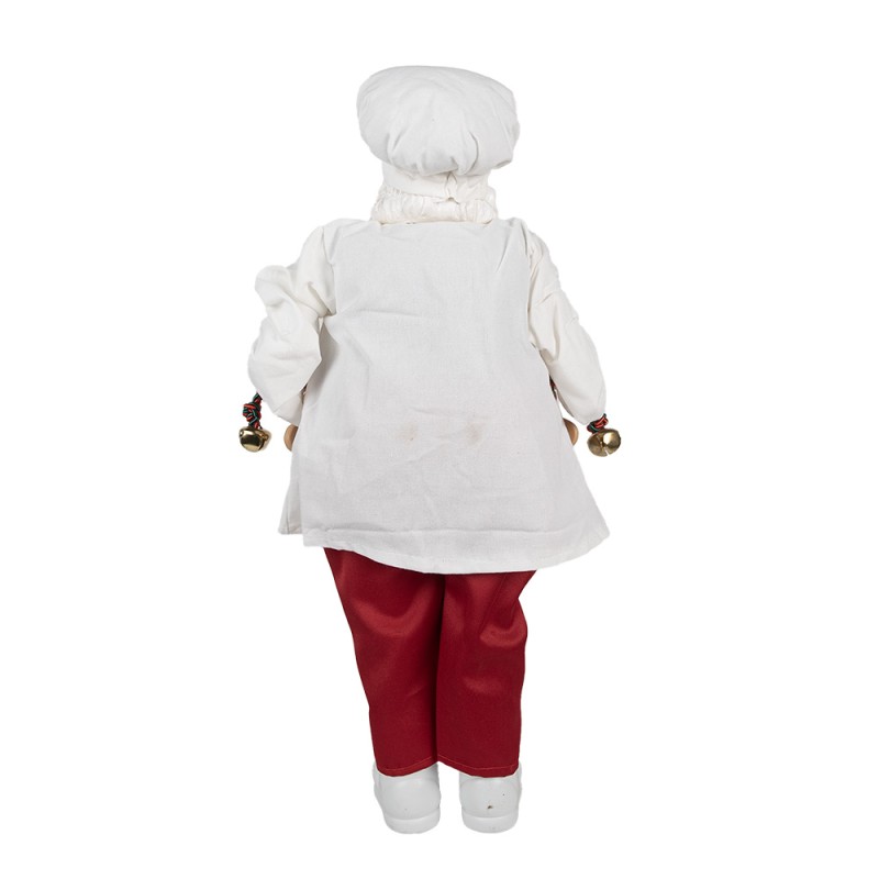Clayre & Eef Décoration de Noël Image Père Noël 50 cm Blanc Rouge Plastique