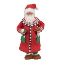Clayre & Eef Kerstdecoratie Beeld Kerstman 28 cm Rood Kunststof